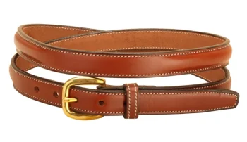 Best TORY LEATHER 3/4" Raised Belt With Brass Buckle & Nameplate Space