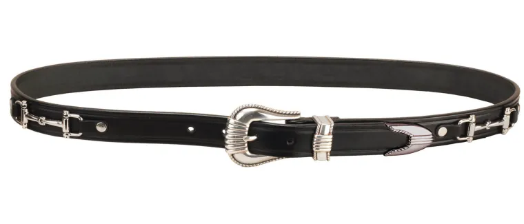 tory-leather-belt-with-bits-an-jWPZjPth-2.webp Best TORY LEATHER Belt With Bits And Silver-Colored Three-Piece Buckle Set Black