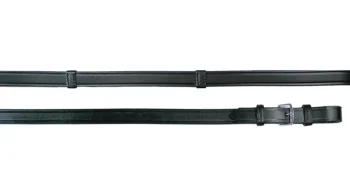 Discount TORY LEATHER Company Leather Reins With Buckle Ends & Hand Stops Black