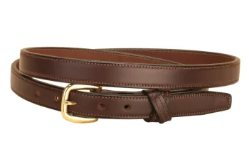 Outlet TORY LEATHER Crossed Keeper Belt With Brass Buckle