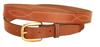 Discount TORY LEATHER Stitched Pattern Belt