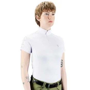 Outlet TREDSTEP-CLOTHING Tredstep Ireland™ Ladies’ Snaffle Short Sleeve Competition Shirt White