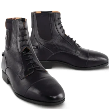 Outlet PASSIONATE HORSE LTD Tredstep™ Ladies’ Medici II Lace Front & Rear Zip Paddock Boots Black