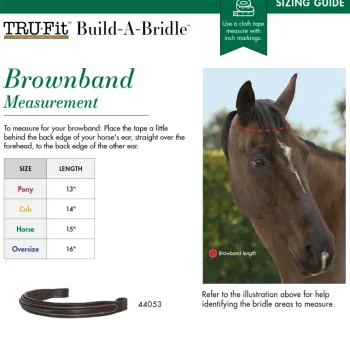 Hot KINGS INTERNATIONAL TRU-Fit™ Build-A-Bridle™ Fancy-Stitched Browband Chocolate