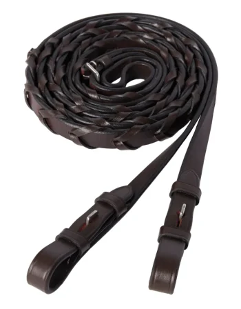 Hot KINGS INTERNATIONAL TRU-Fit™ Build-A-Bridle™ Laced Reins Chocolate
