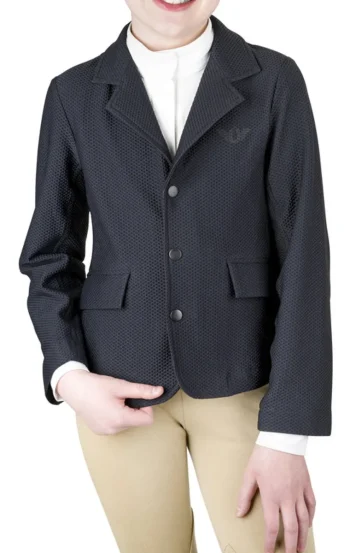 New JPC EQUESTRIAN TuffRider® Children’s EquiVent Show Coat Black