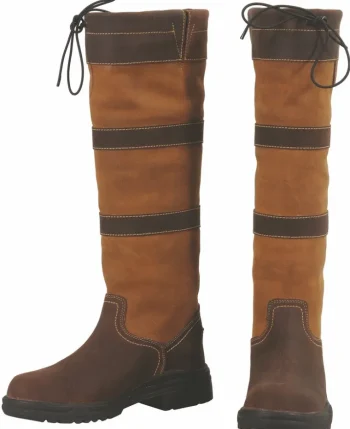 Best JPC EQUESTRIAN TuffRider® Children’s Lexington Waterproof Tall Country Boots Chocolate/Fawn
