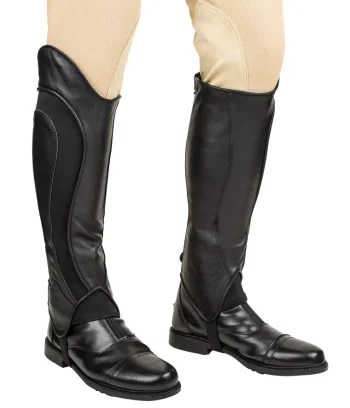 Sale JPC EQUESTRIAN TuffRider® Men’s Derby Leather Half Chaps Black