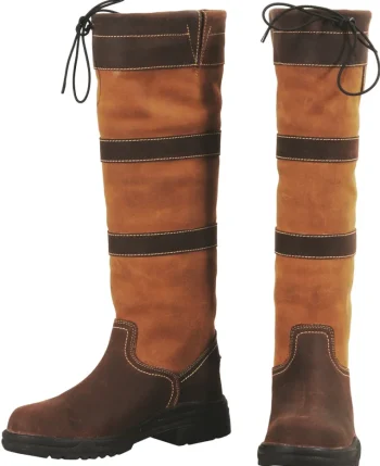 New JPC EQUESTRIAN TuffRider® Men's Lexington Waterproof Tall Country Boots Chocolate/Fawn