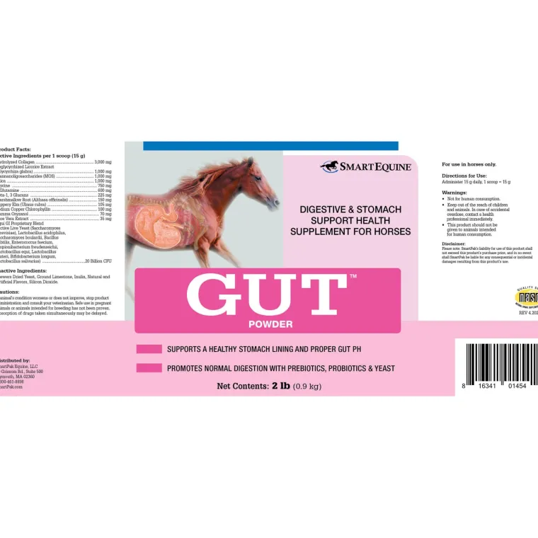 ujTzktSP_1.webp Clearance SMARTPAK GUT™ Powder by SmartEquine™ - 2 lbs