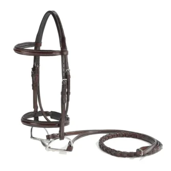 Outlet WORLD EQUSTRN BRNDS Vespucci Plain Raised Hunter Bridle Brown
