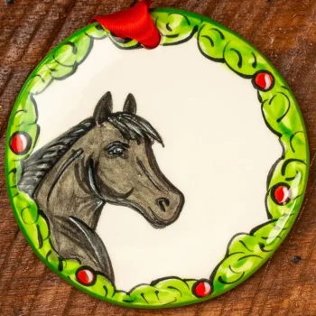 Online THE NOLA WATKINS COL Hand-Painted Horse Wreath Ornament