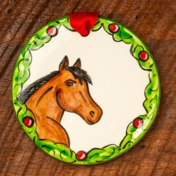 Online THE NOLA WATKINS COL Hand-Painted Horse Wreath Ornament