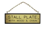 Sale CRW Walnut Plaque With Brass Chain