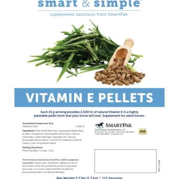 Clearance SMARTPAK SmartEquine™ Smart & Simple® Vitamin E Pellets - 3.7 lbs.